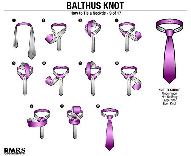 打领带的奇特方法——如何打巴尔蒂斯结