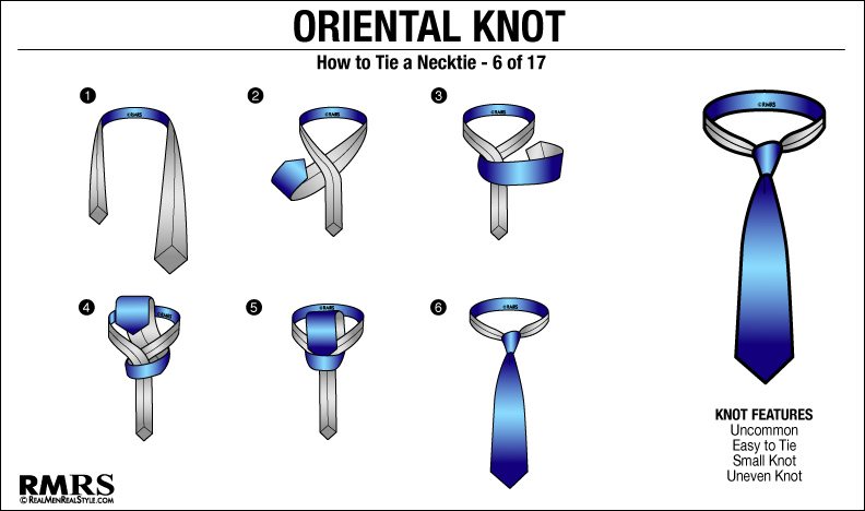如何打领带:简单的东方结