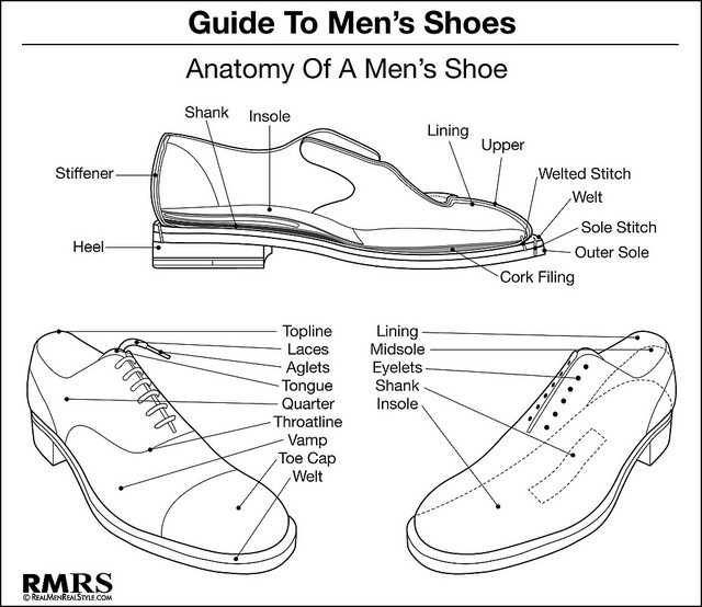 解剖男人的鞋子信息图