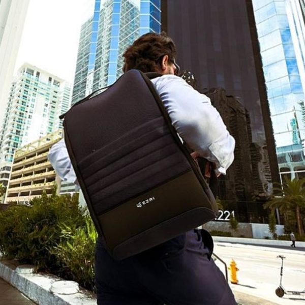 businessman wearing backpack for men