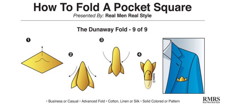 Dunaway口袋方巾折叠教程